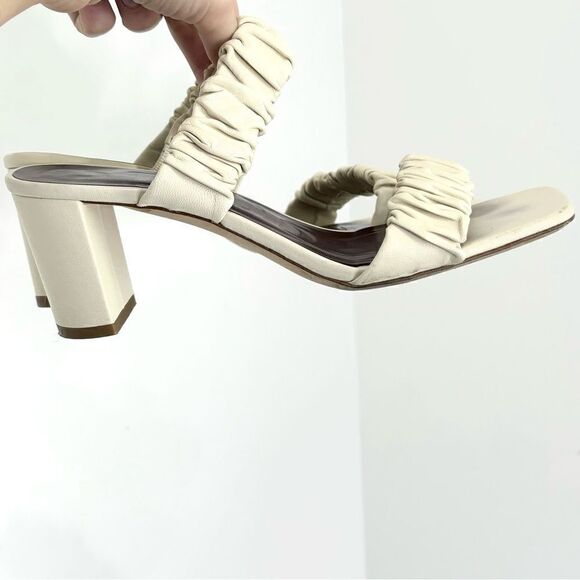 STAUD Frankie Ruched Slide Sandal in Nectarine - Picture 6 of 12